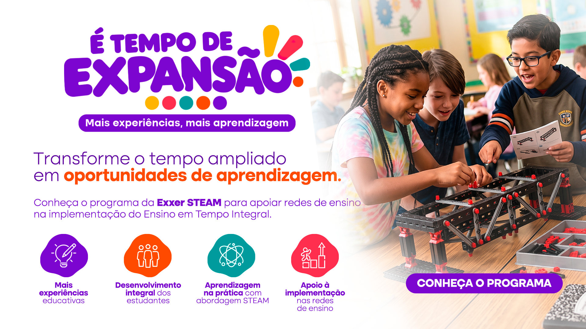 Rede de ensino na implementação do Ensino em Tempo Integral